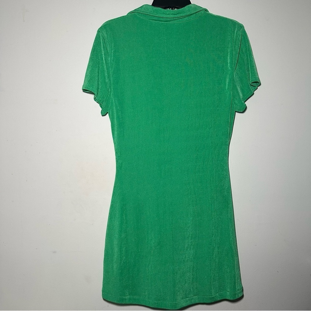 With Jean Alexa Green Button Down Mini Dress Size Medium - Picture 12 of 15